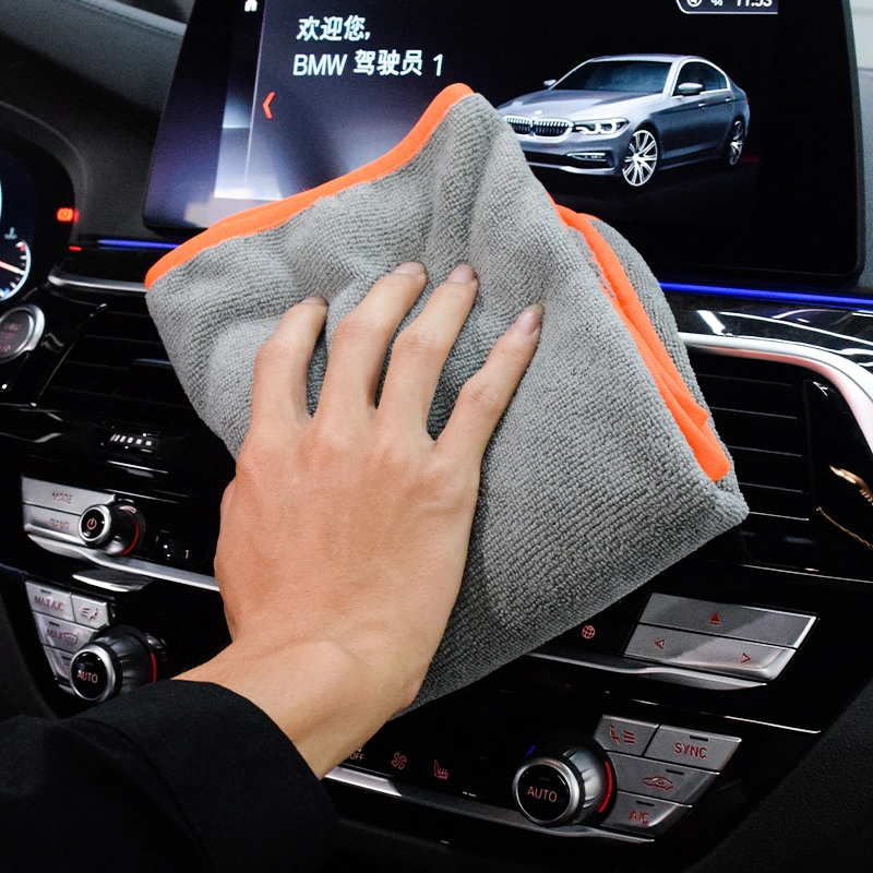 Customized 30X40 40X60 60X90cm 320GSM 380GSM Lot of Hand Kitchen Cloth Yellow Grey Black Microfiber Cleaning Cloth Car Towel