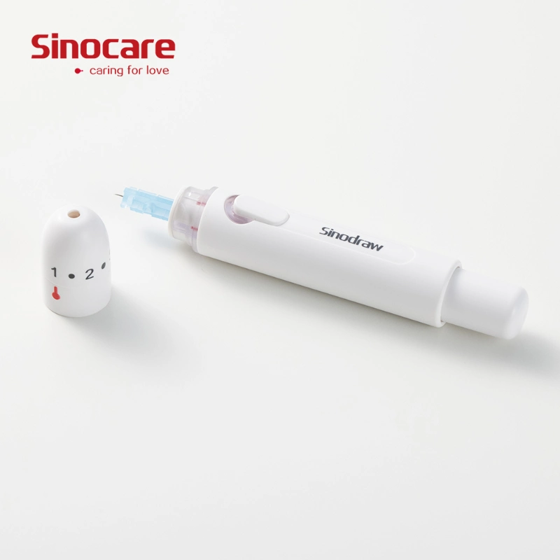 Sinocare Single Patient Plastic Blood Sample Collection Lancing Device with Ejector Adjustable Lancet Pen