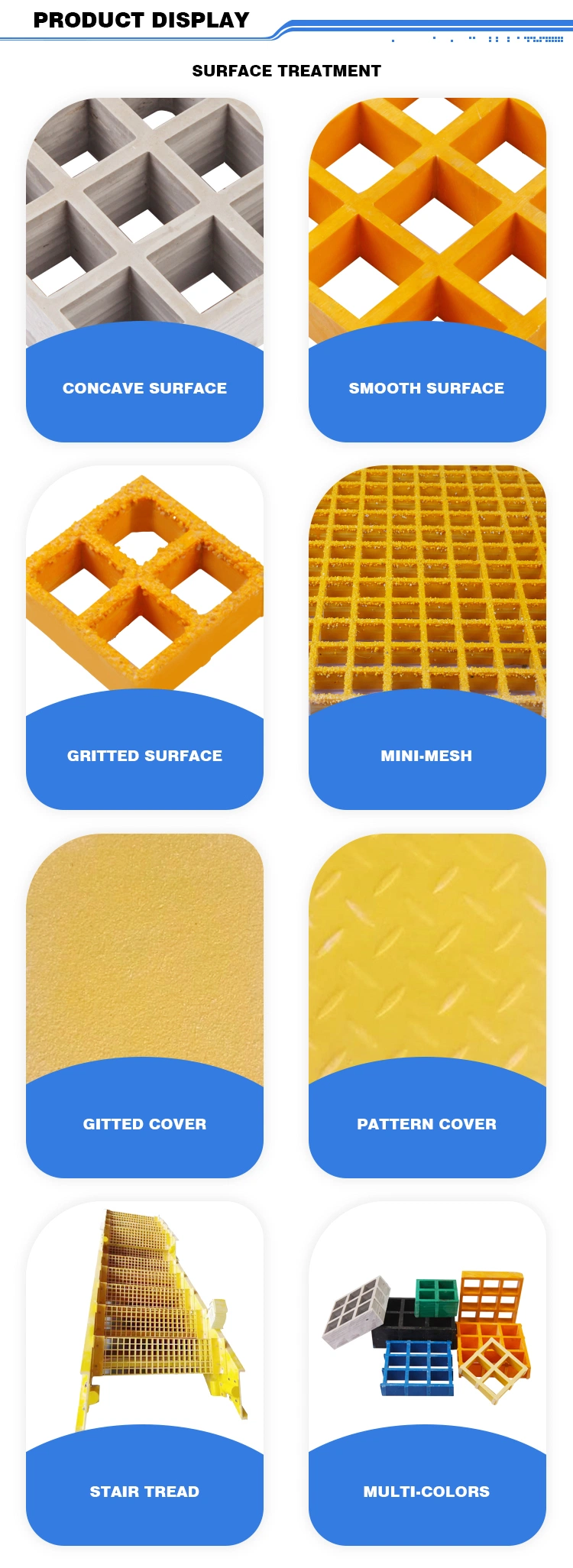 Fiberglass Reinforced Plastic Grating for Multiple Application