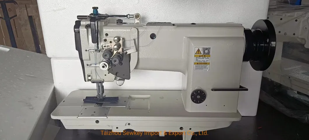 Sk 20528m Direct-Drive Double Needle Lockstitch Industrial Sewing Machine (Needle Bar Separation, Medium Hook)