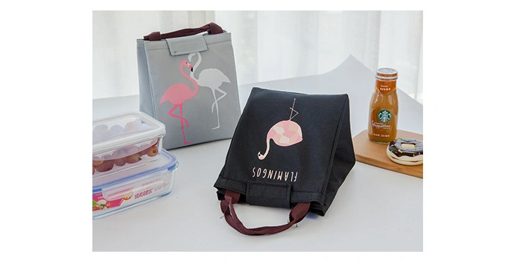 Waterproof Portable Aluminum Box Lunch Bag Cartoon Bird Crying Flower Cool Insulation Bag Picnic Cold Insulation Bag Customization