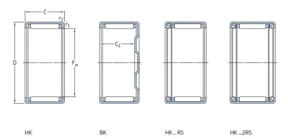 Drawn Cup HK1516oh Needle Bearing HK1516 Roller Bearing Needle with Oil Hole 15X21X16mm