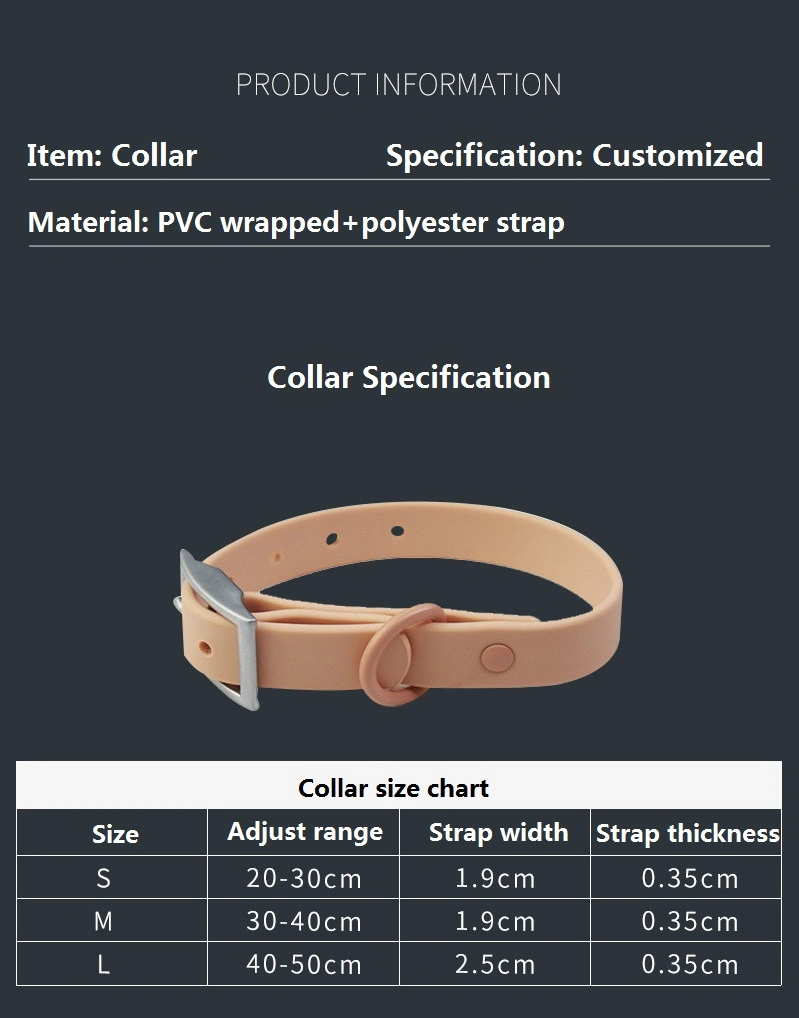 2022 Hot Selling Biothane Waterproof Collar Lead with Metal Hanger