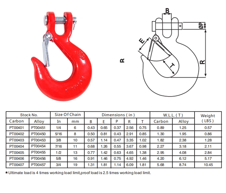 Wholesale High Quality Forged H331/A331 High Test Clevis Slip Hook for Chain