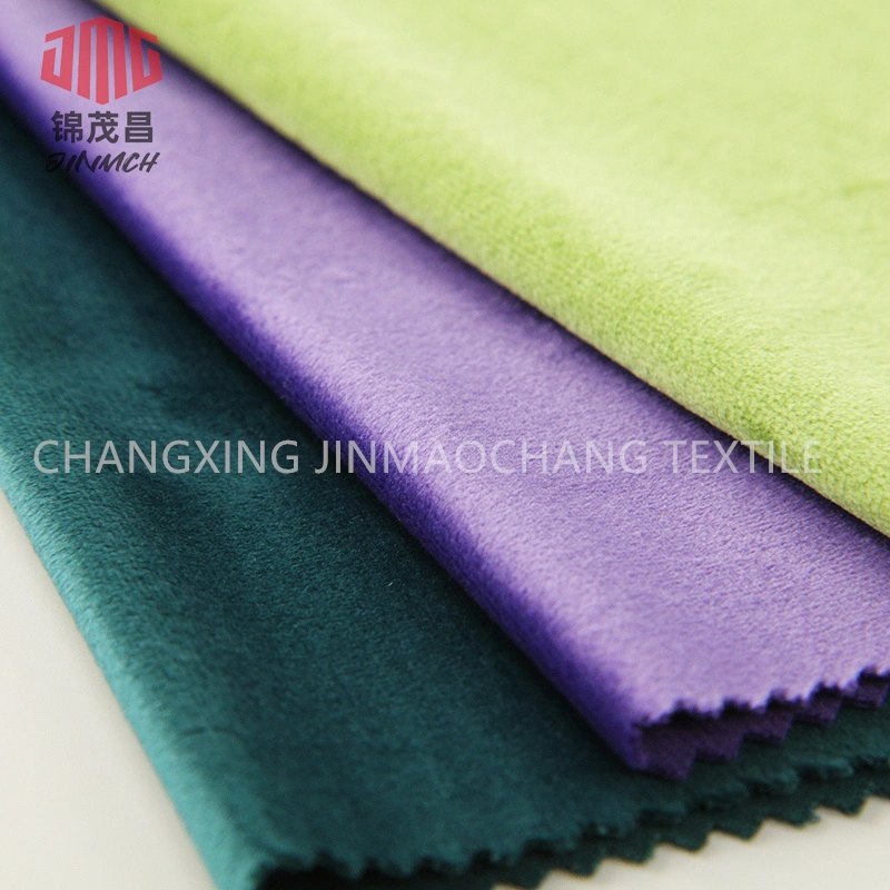 High Quality Warp Knitted Fabric 100% Polyester Super Soft Velour Plush Fabric for Neck Pillow Curtain Sofa Cover