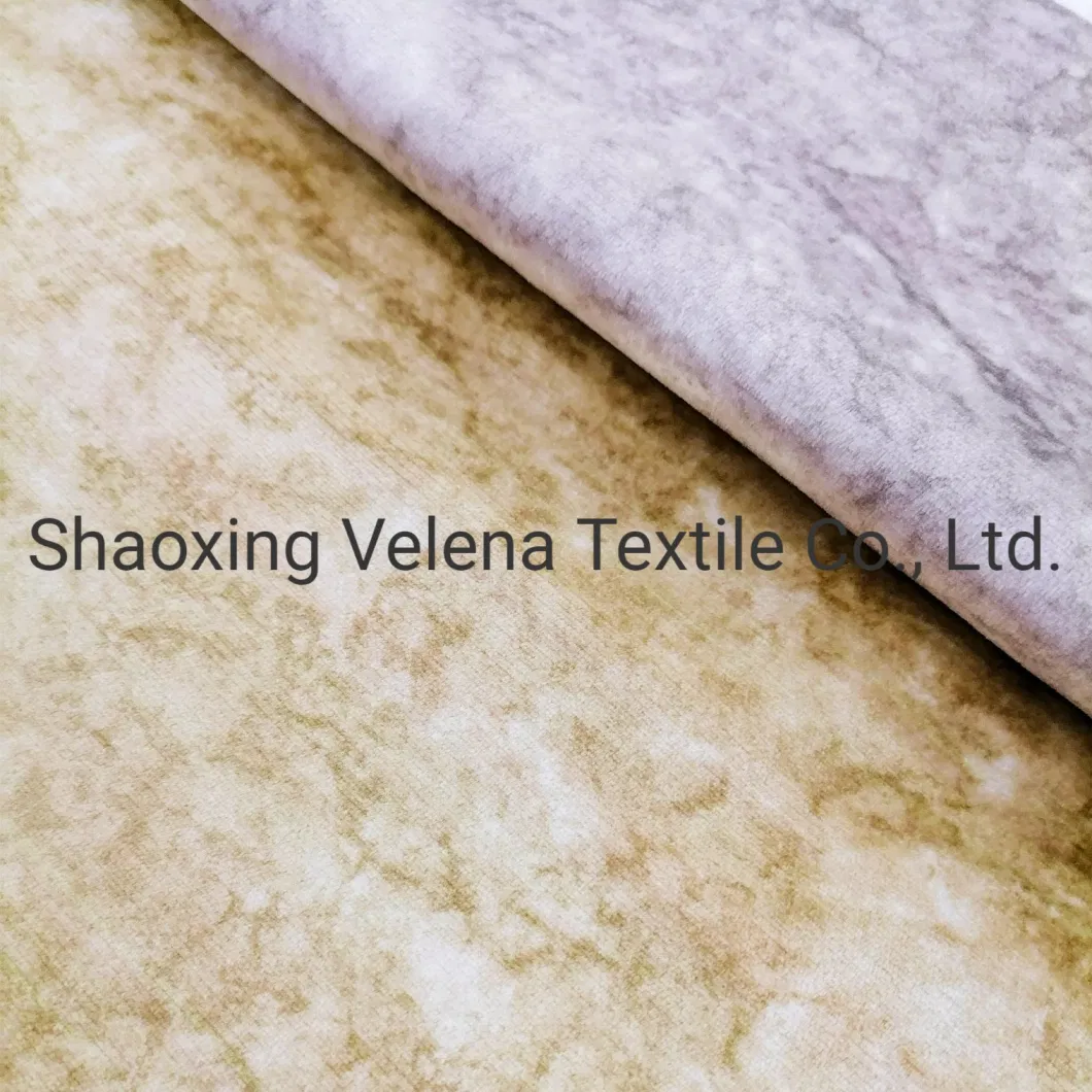 100%Polyester Holland Velvet 2021 Furniture Fabrics Printing Warp Knitting Upholstery Sofa Fabric China Supplier