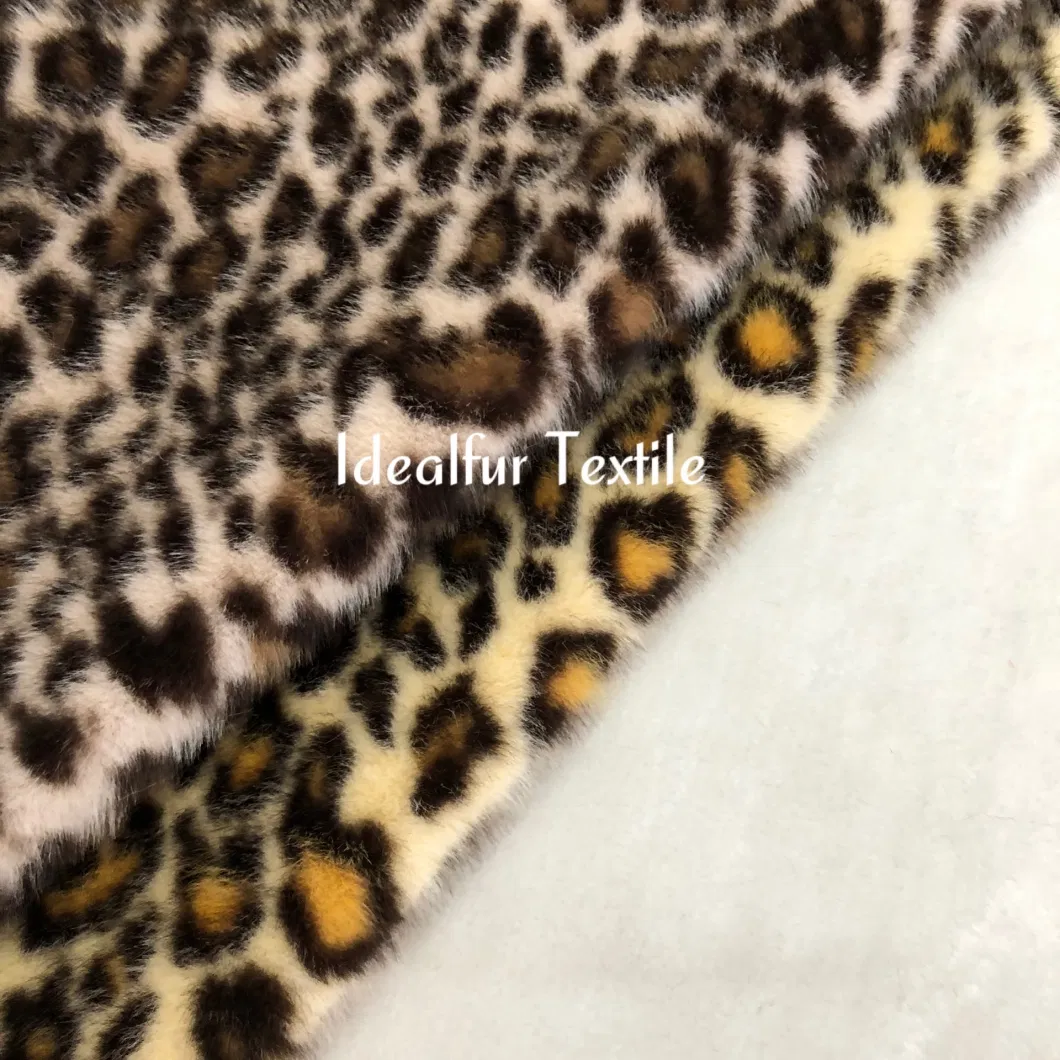 High Quality Leopard Print Super Soft Animal Faux Fur