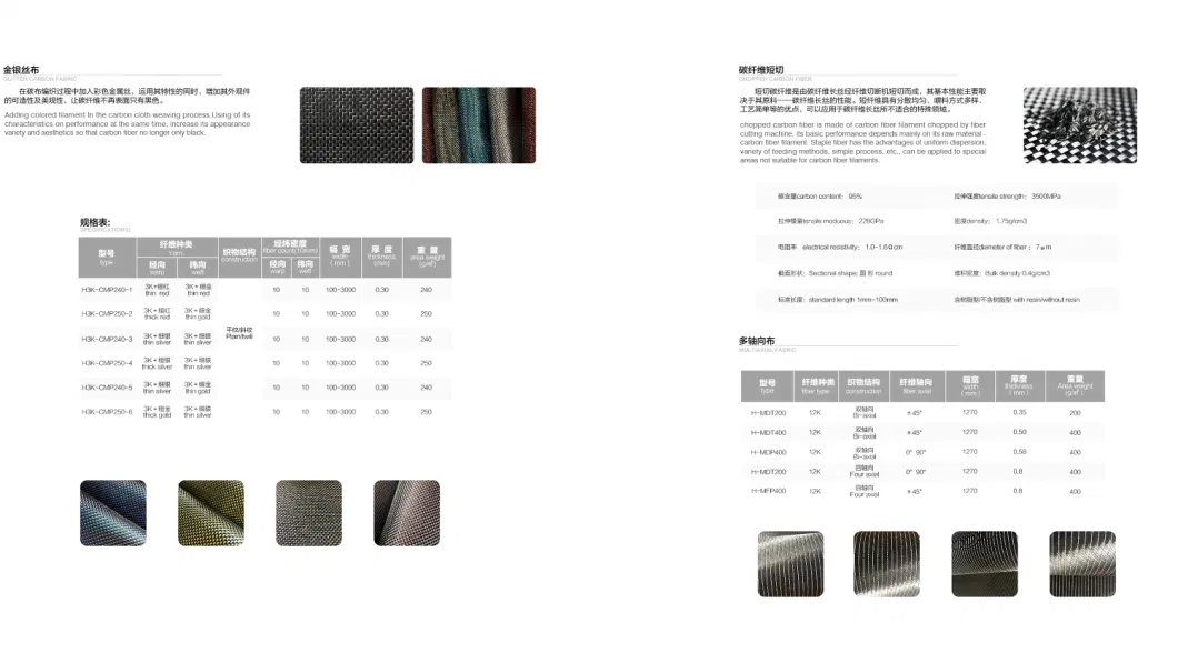 +/-45 Degree Biaxial Carbon Fiber Cloth for Buildings High Strength Multiaxial Carbon Fiber