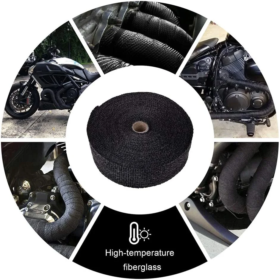 Heat Wrap Resistant Fireproof Insulating Cloth for Motorcycle Car with 4 Stainless Steel Ties