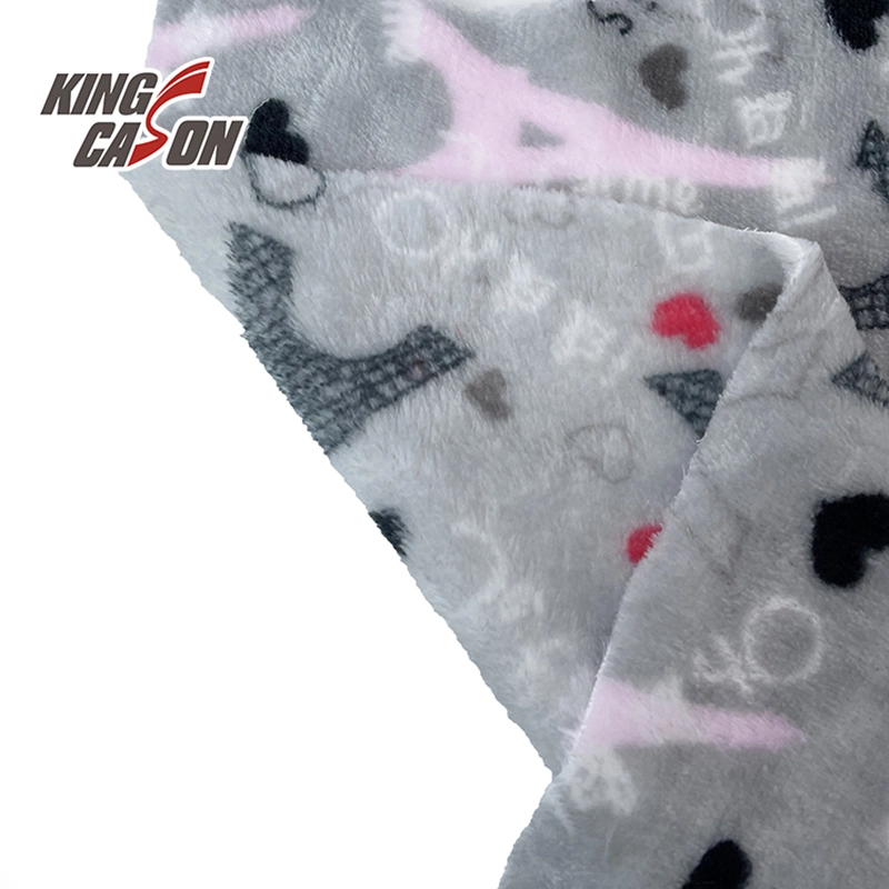 Kingcason 2022 Newest Warp Knitting Print Flannel Fleece Fabric