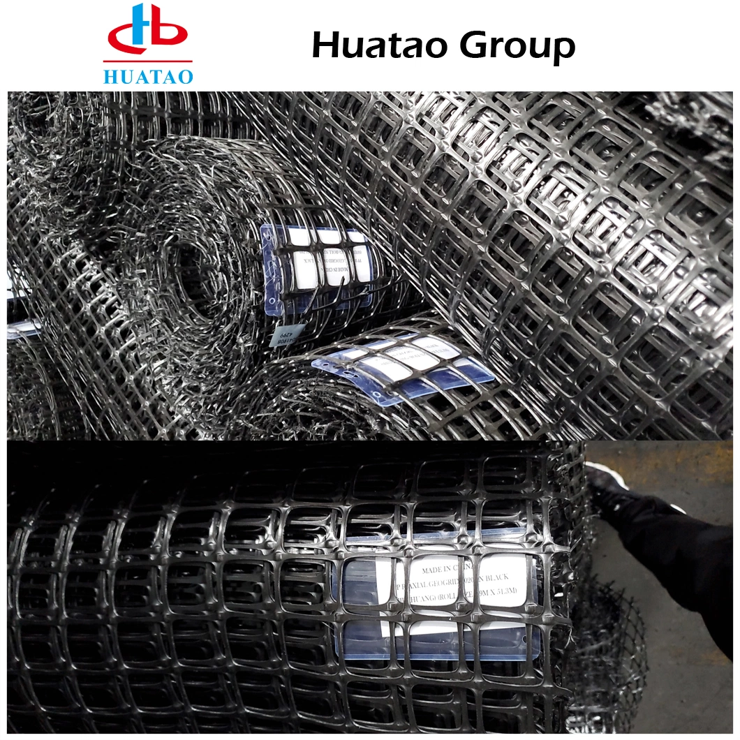 PE Biaxial Geogrid Plastic Gravel Grid Price for Retaining Wall