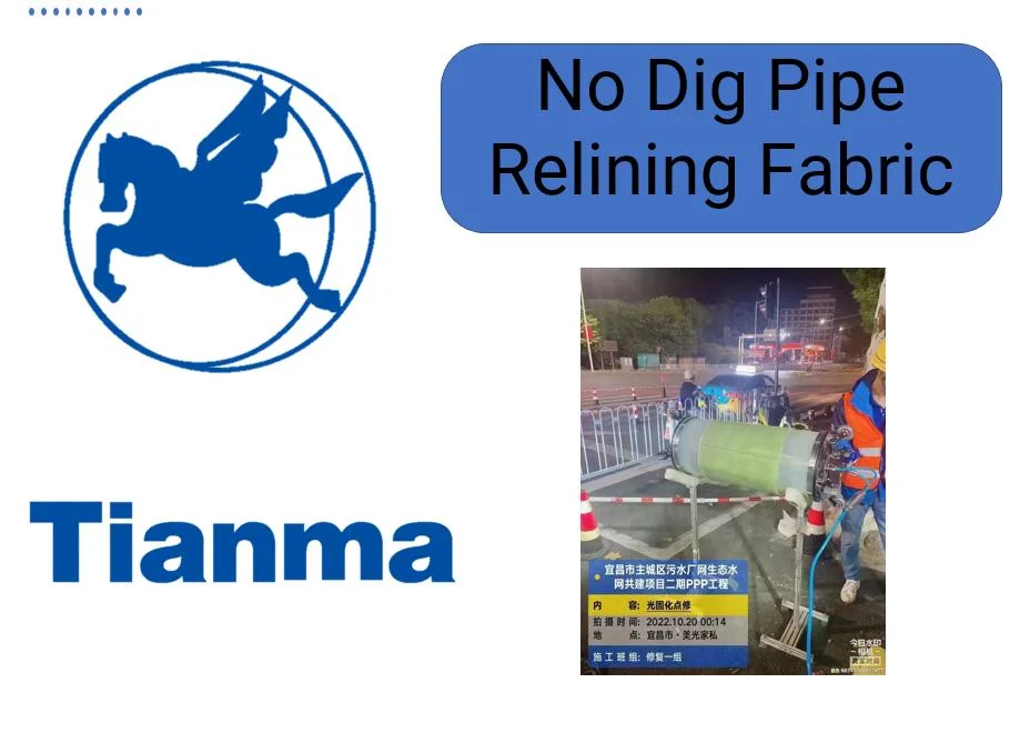 No Dig Pipe Relining Fabric, Fiberglass Reparing Fabric, Woven Roving Combo Mat