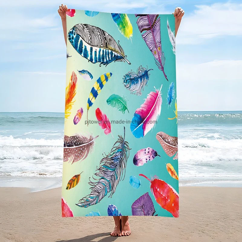 Personalized Bath Towel Printing Beach Towels Wholesale Custom Polyester Microfiber Beach Towel