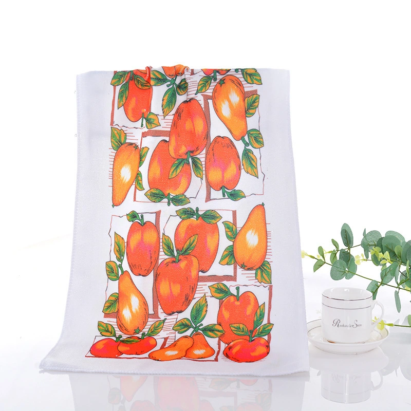 Custom Print Kitchen Towel Printing Warp Knitted Microfiber Sublimation Kitchen Towels