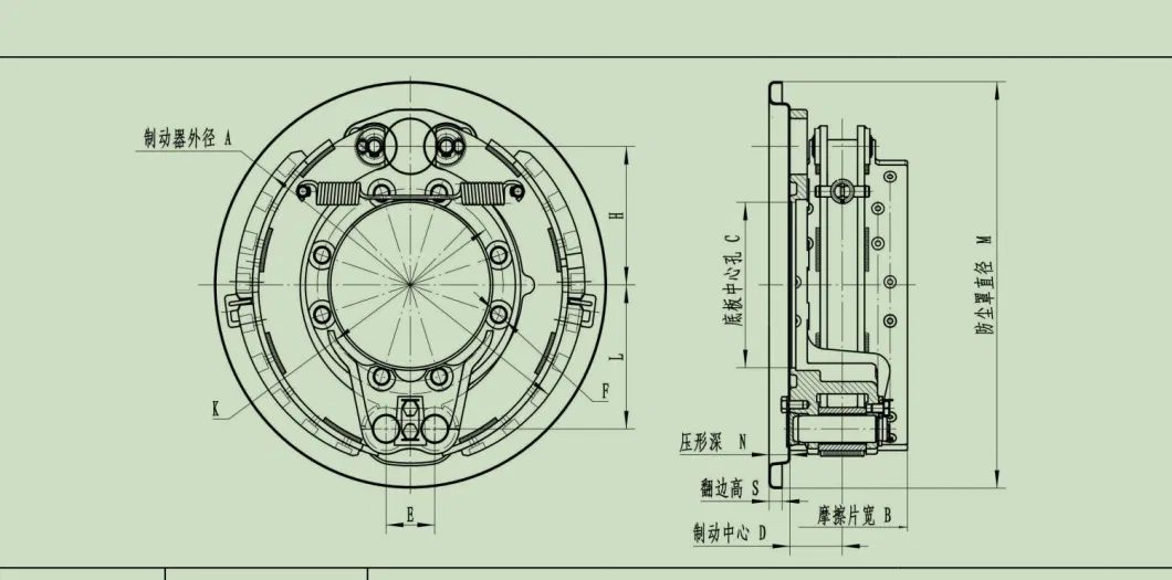 The Air Disc Brake with 22.5-Inch Diameters Used for Trailers