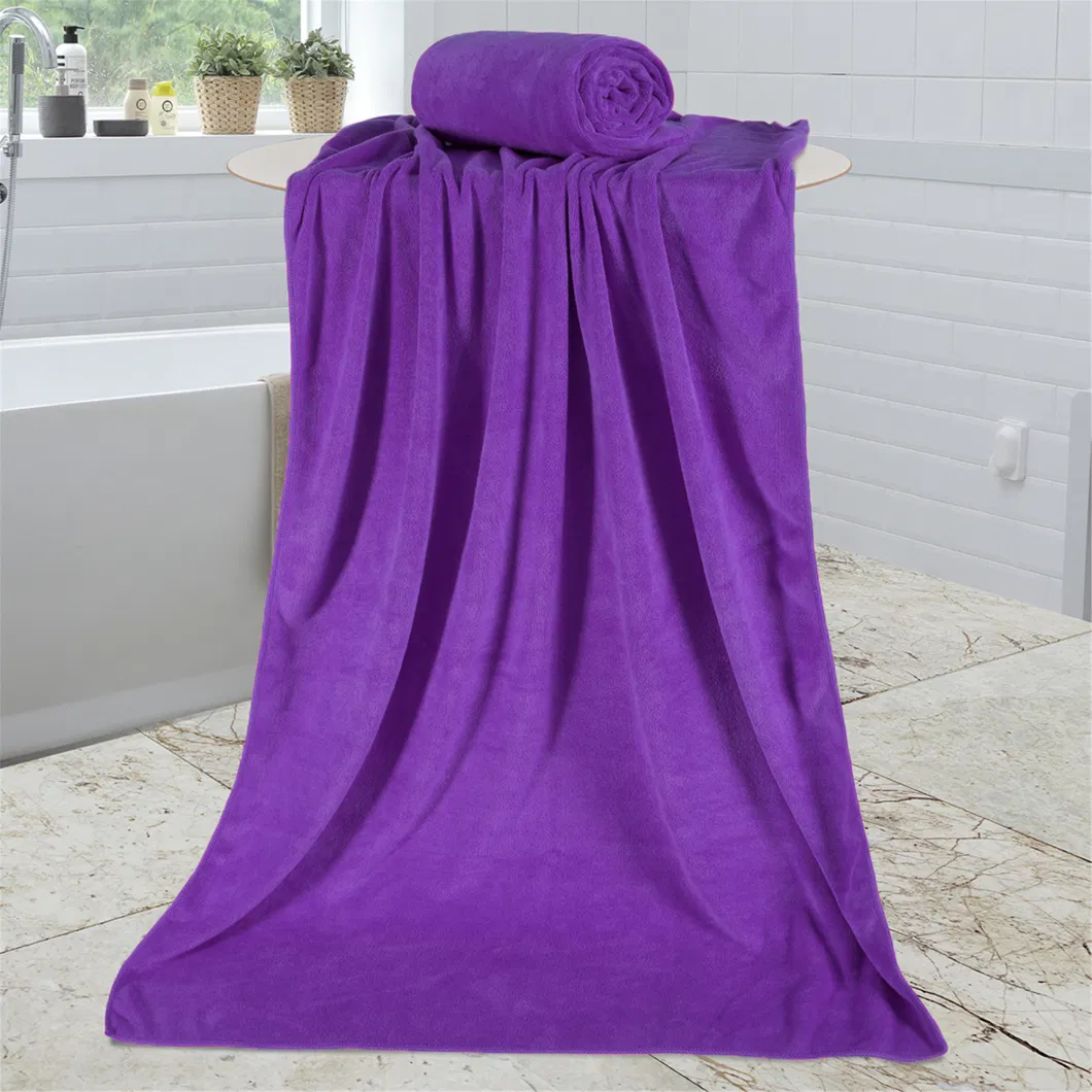 80X160cm 400GSM Luxurious Plush Hair Warp-Knitted Soft Microfiber Bath Terry Towel