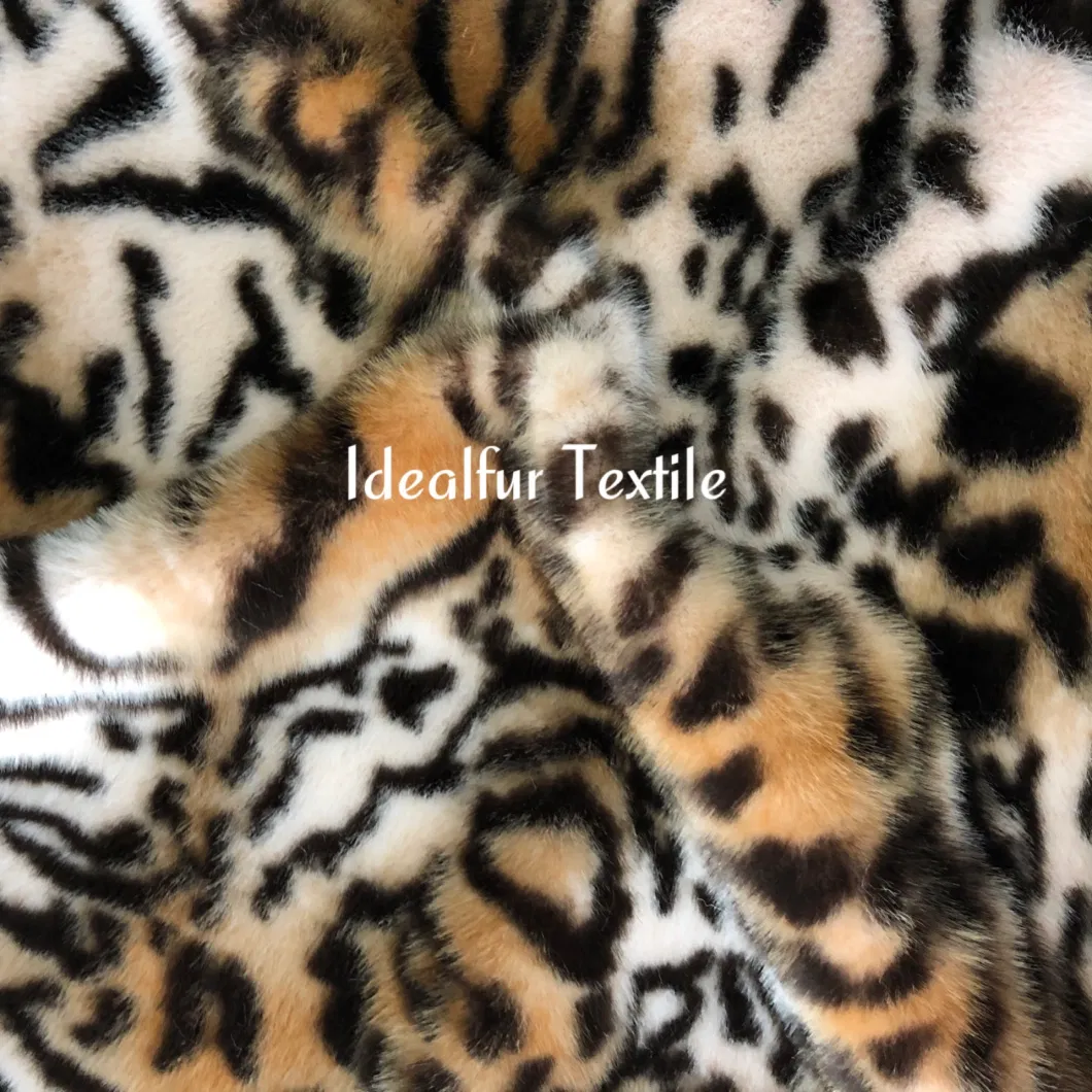 Tiger Print Soft Imitation Animal Faux Fur/Tricot Fur