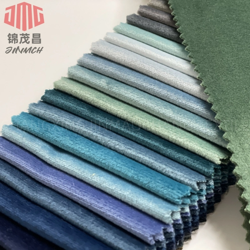 Plush Warp Knitting Fabric 100% Polyester Holland Velvet 180-270GSM Dyeing Fabric for Upholstery Furniture Sofa Home Textile