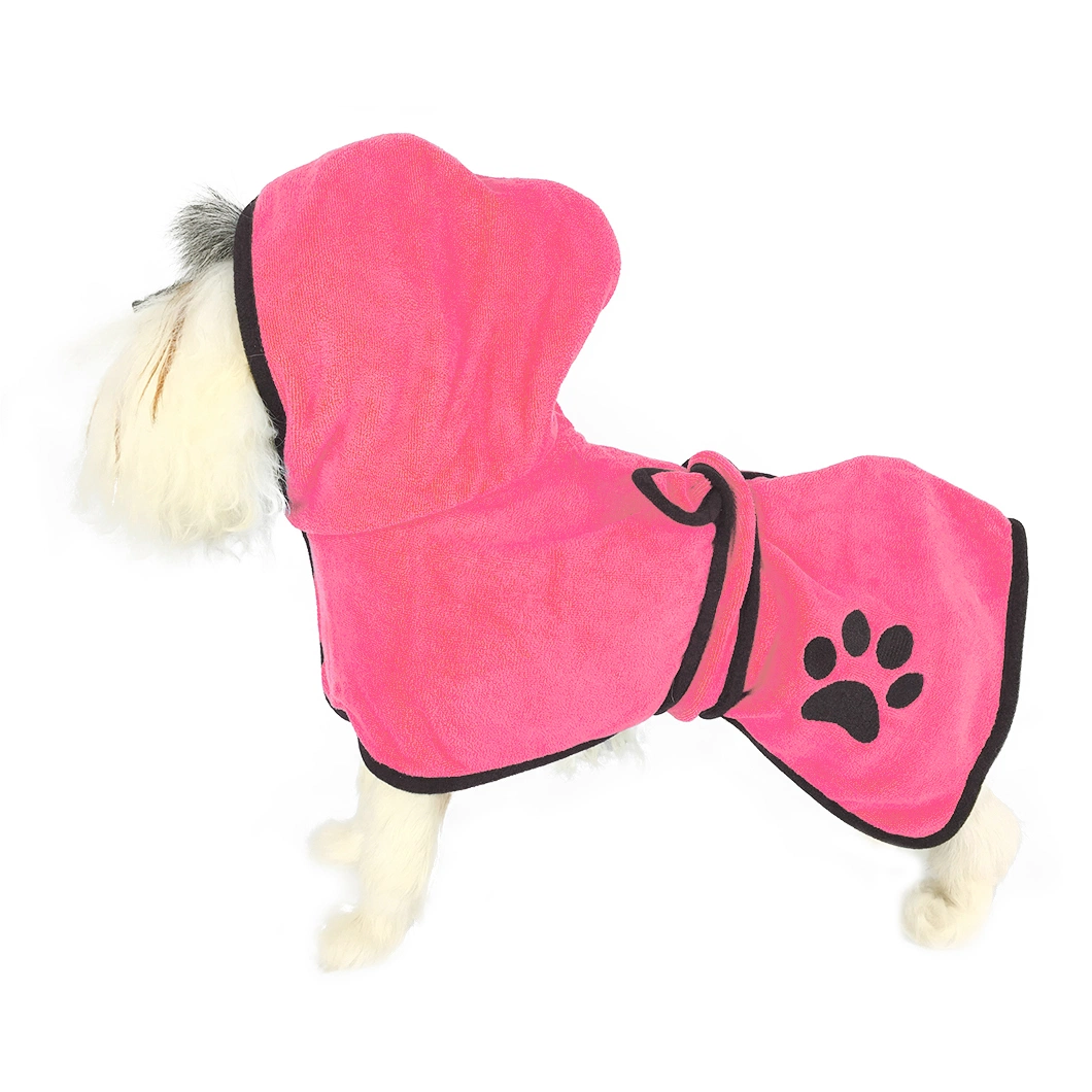 Wholesale Super Absorbent Soft Puppy Towel Robe Dog Cat Bathrobe Grooming Quick Drying Pet Product Dog Coat Towel for Large Dog