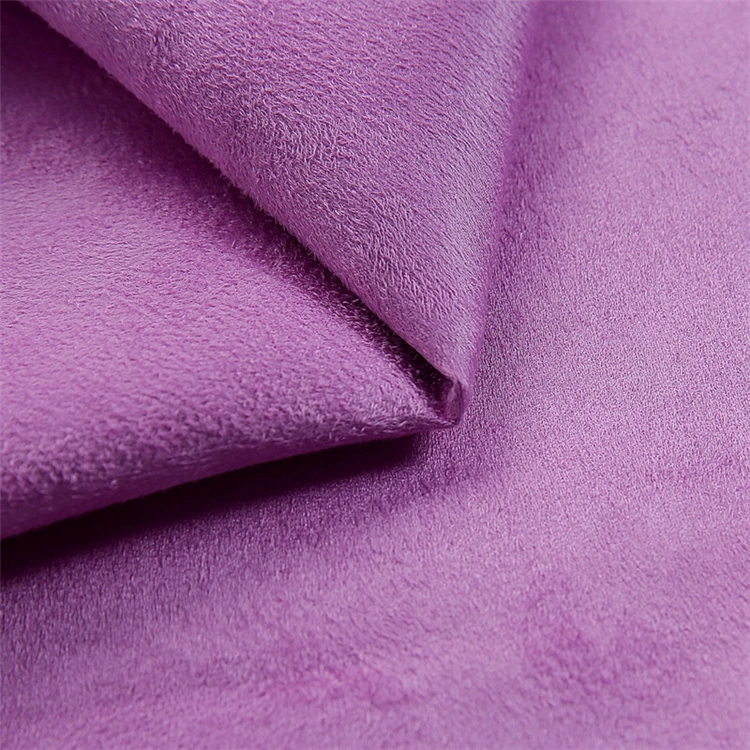 Warp Woven Scuba Plush Sea-Island Polyester Soft Suede Fabric for Garment Furniture Upholstery Car and Sofa