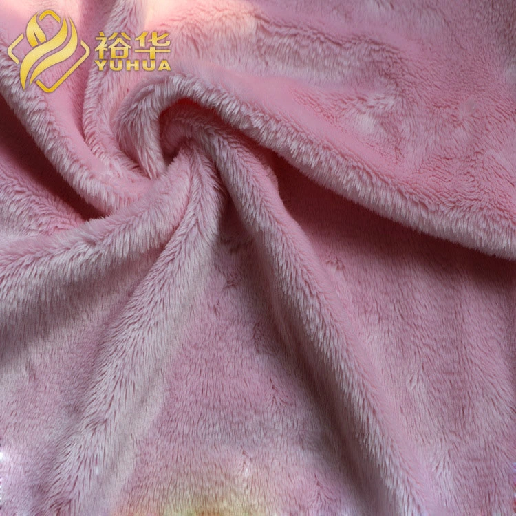 100% Polyester Super Soft Mink Plush Toy Fabric Warp Knitting Fabric