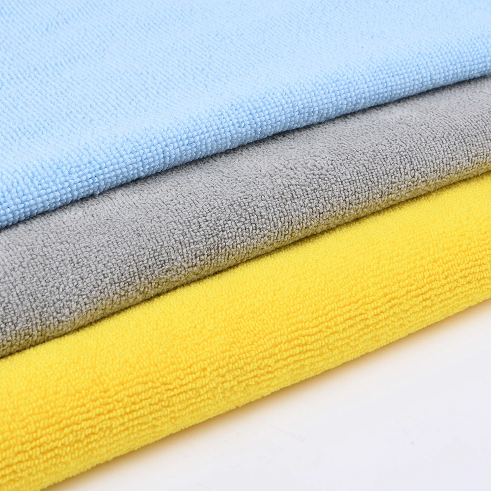 Polyester Microfiber Towel Fabric High Absorbency Water Quick Dry Terry Towel