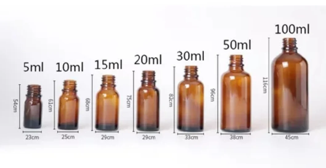 5ml 10ml 20ml 30ml Cosmetic Packaging Dopper Cap Essential Oil Glass Bottle