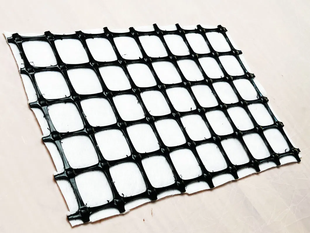 Composite PP Biaxial Geogrid with Nonwoven Geotextile for Soil Reinfocement