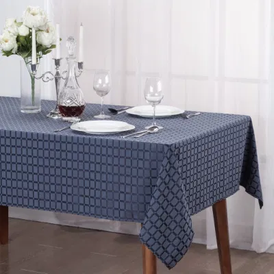 100% poliestere impermeabile Teflon Luxury Hotel Party Tovaglia copritavolo Tovaglia decorativa in tessuto jacquard