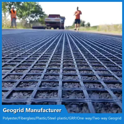 Customzied 60kN Geogriglia in fibra di vetro Produttore per diga e protezione stradale/pendenza/ Miglioramento della capacità del rinforzo della parete/cuscinetto del pianale stradale in campo aereo/parcheggio