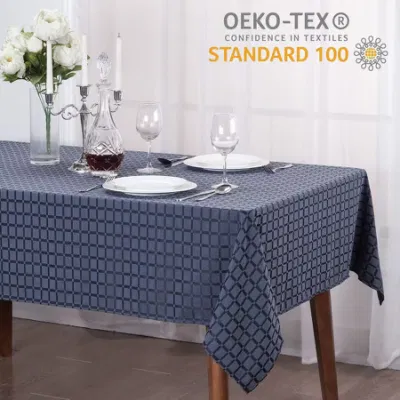 100% poliestere impermeabile Teflon Luxury Hotel Party Tovaglia copritavolo Tovaglia decorativa in tessuto jacquard
