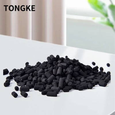  Antracite colonna a base di carbone 4mm Clilindrica carbone attivo pellettizzato estruso Per il trattamento dei gas