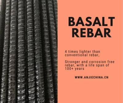 High Performance Rebar basalto Rebar fabbrica Prezzo BFrp basalto Striscia