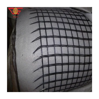 Geogriglia in fibra di vetro composito con geotessile non tessuto utilizzato rinforzo del terreno e. Stabilizzazione vendita