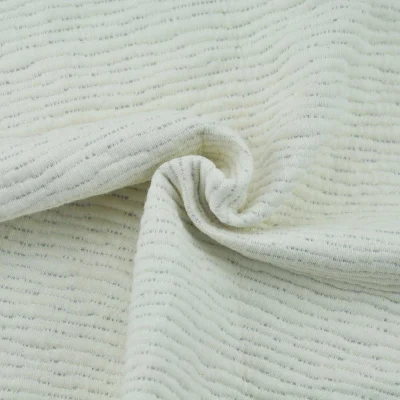 Tessuto tessuto tessuto tessuto ondulato cotone Stripe Terry bianco lavorato a maglia Tessuto jacquard per rivestimento