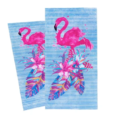 80X160cm Large Size Flamingo modello stampato 100% poliestere Double People microfibra Telo da spiaggia