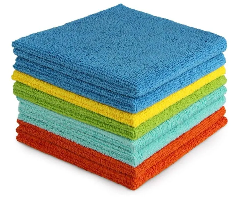 300GSM 40X40cm Red Microfiber Cloth for Kitchen Cleaning Cloth Made of Microfibre Fabrics
