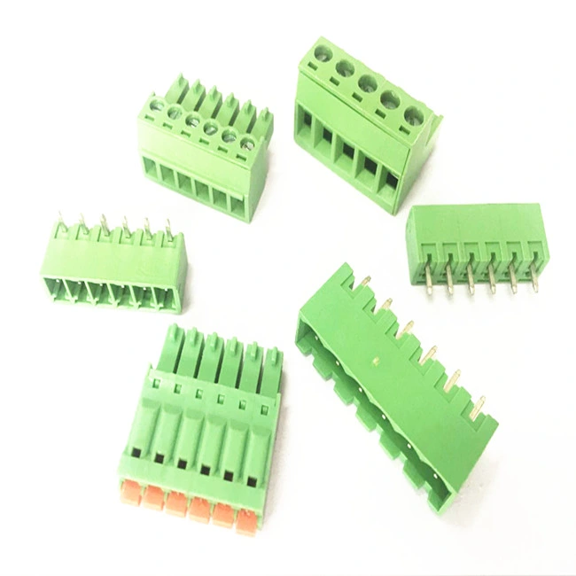 2/3/4/5/6/7/8/9/11/12pin Straight Needle Terminal Plug Type 300V 15A 5.08mm Pitch Connector PCB Screw Terminal Block