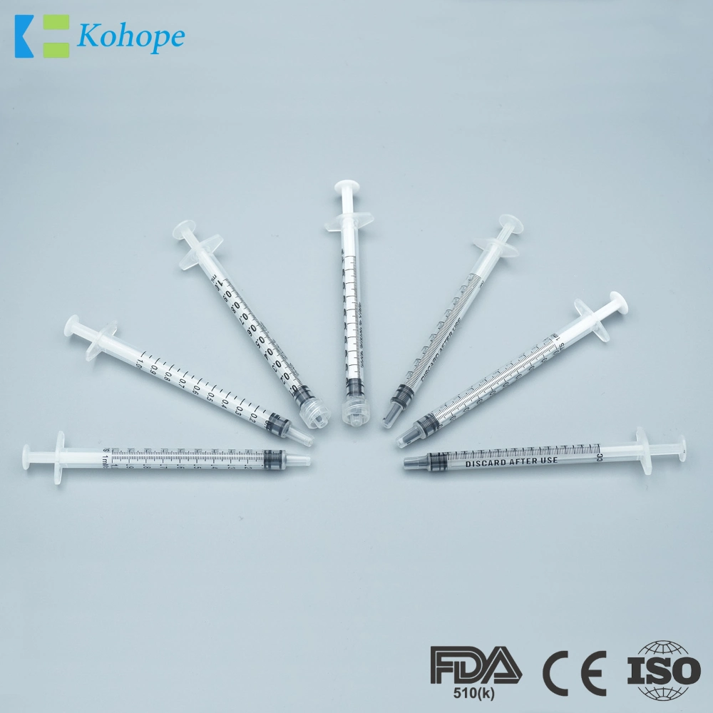 OEM 3 Part 1ml/3ml/5ml/10ml/20ml/50ml/60ml/100ml/150ml China Safety Simple Use Hypodermic Needle with High Quality