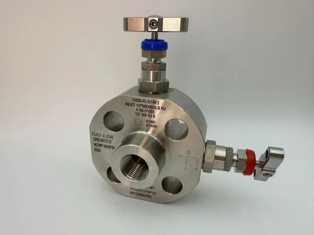 Class 1500 to 2500 Single Block and Bleed Valve Isolate Needle Valve Monoflange Instrumentation Valve for Natural Gas Pipeline