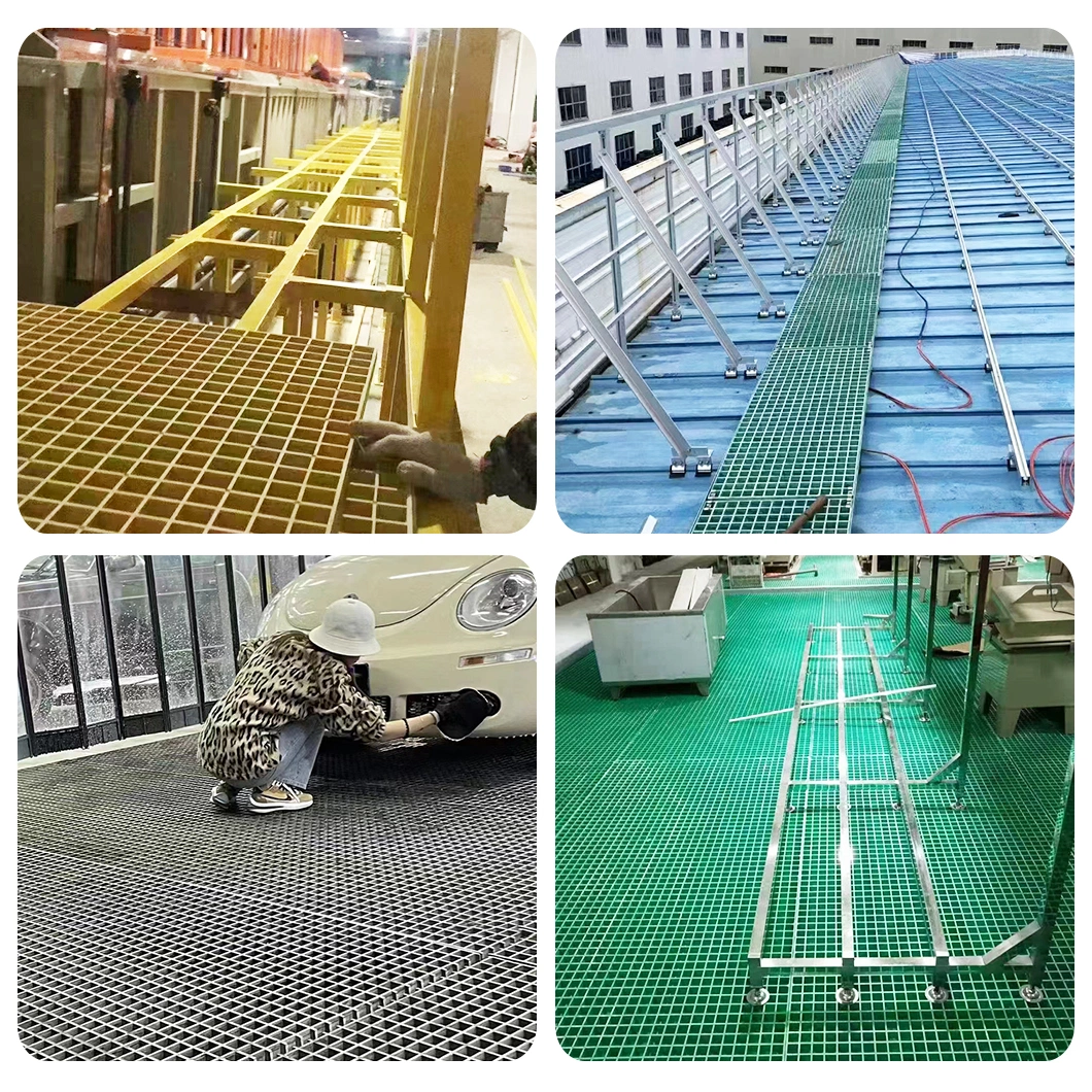 Corrosion Resistant Grille Plate Sidewalk Floor Fiberglass Grating FRP Grille