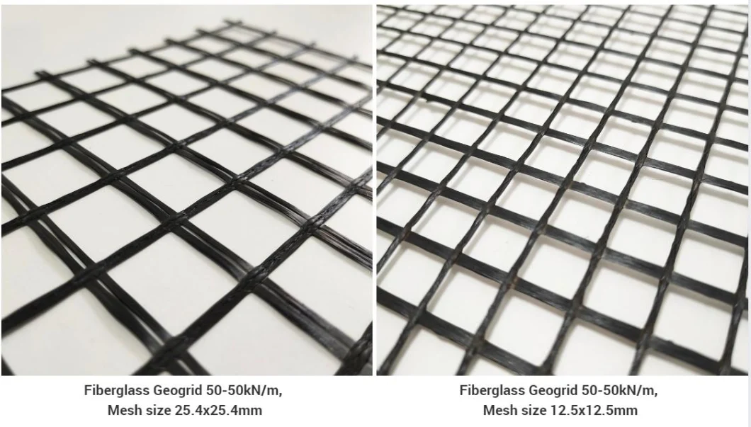 Self-Adhesive Asphalt Coated Biaxial Fiberglass Geogrid Used for Road Project