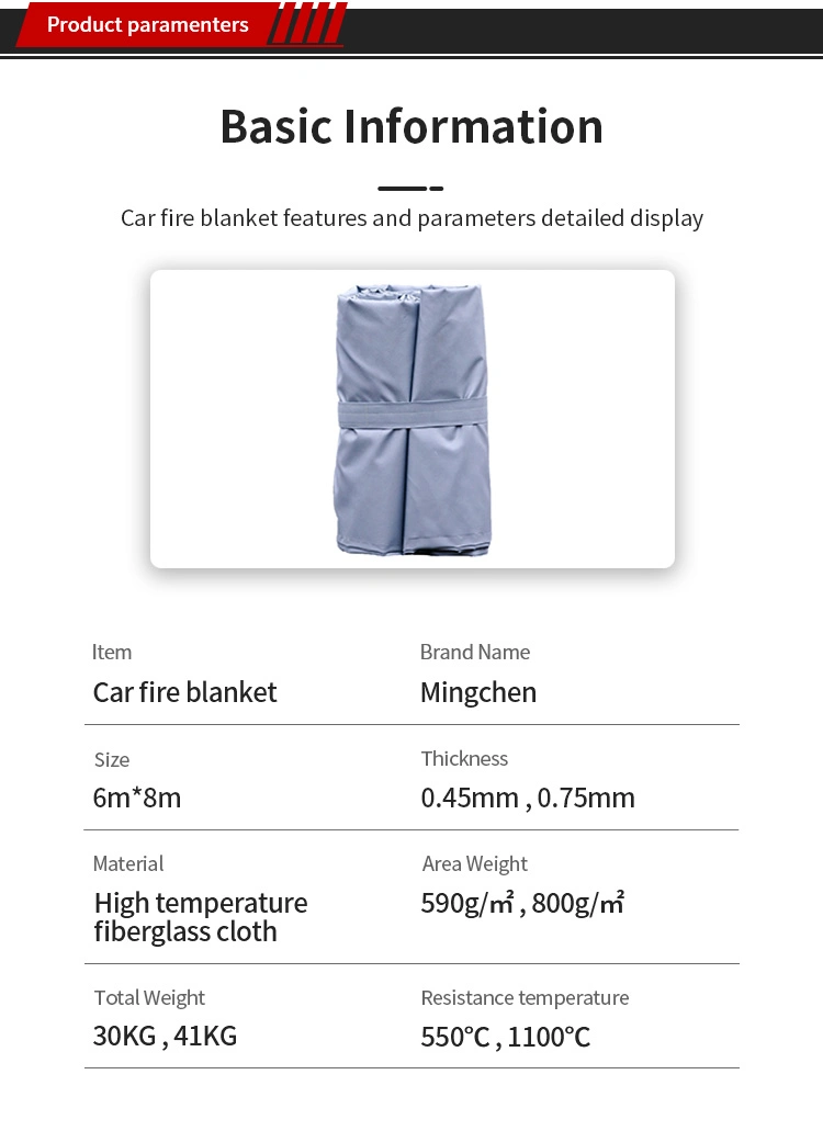 Extreme Large Emergency Extinguishing Fiberglass Car Fire Resistant Blanket