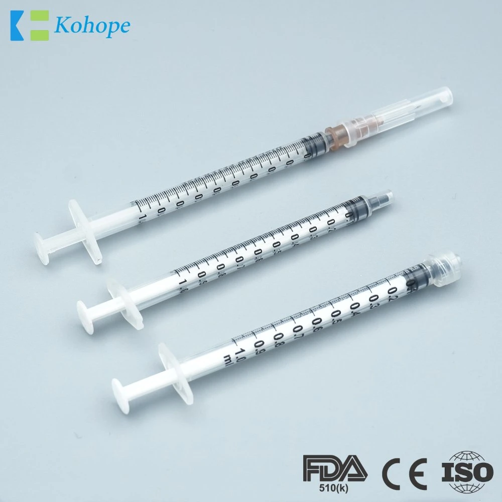 OEM 3 Part 1ml/3ml/5ml/10ml/20ml/50ml/60ml/100ml/150ml China Safety Simple Use Hypodermic Needle with High Quality