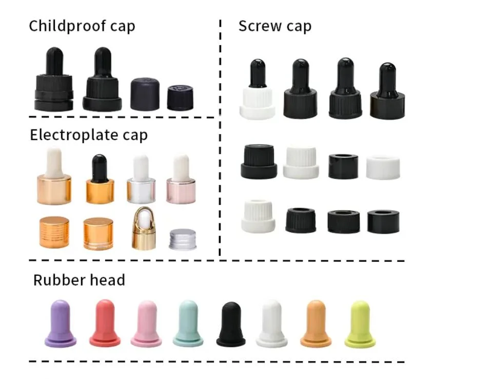 Customize Frosted Essential Oil Glass Dropper Bottle with Dopper