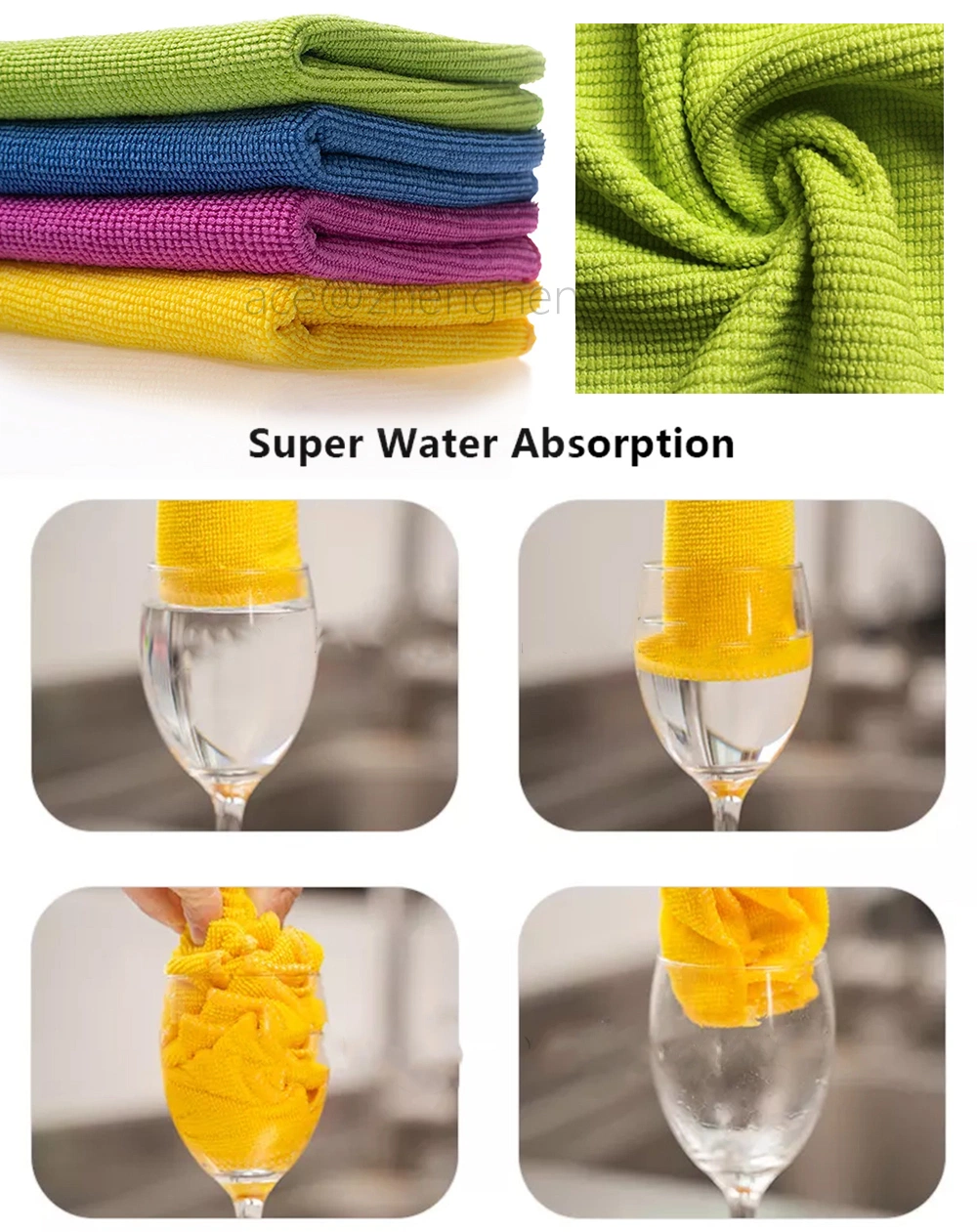 Washable Microfiber Pearl Particle Screen Lens Glasses Cleaning Cloth Microfibre Kitchen Towel