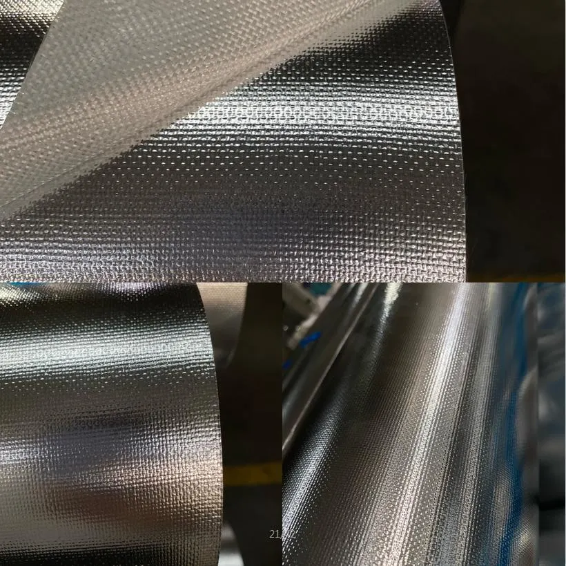 Heat Insulation Aluminum Film Woven Fabric Resistant Woven Fabric Aluminum Foil Composite