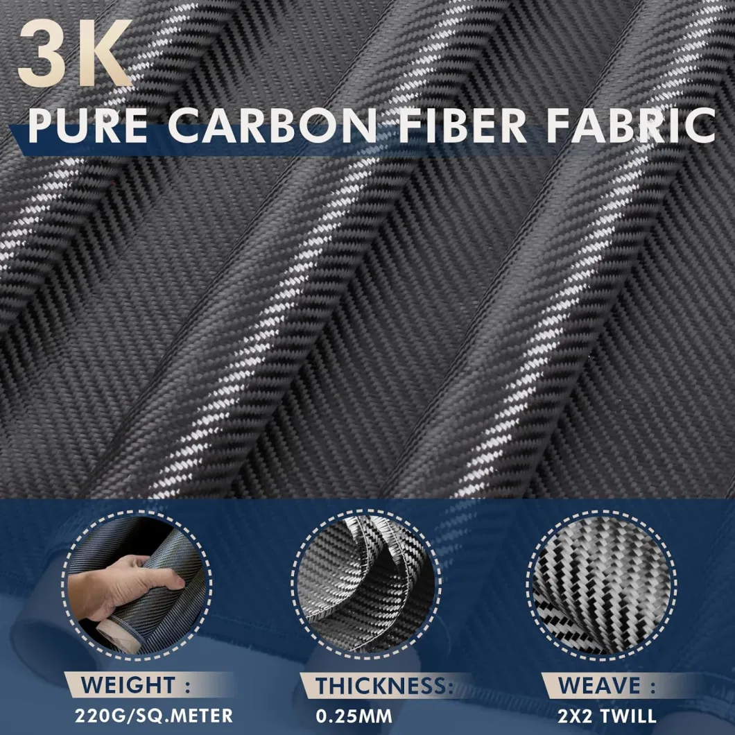 China Factory The Building Reinforces 12K 200GSM Unidirectional Carbon Fiber Fabric, Ud Carbon Fiber Fabric