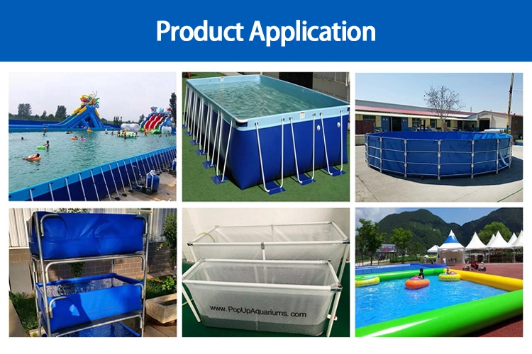 Litong 4000L Pond Length 2m Width 2m Large Family Party Rectangular PVC Tarp Tear Resistance Swimming Pool with Metal Frame