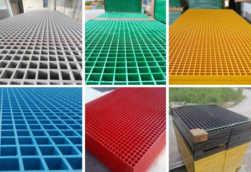 Durable and Anti Slip FRP Grating Fiberglass Plastic 1220X3660mm Grating and FRP Grille for Car Washing